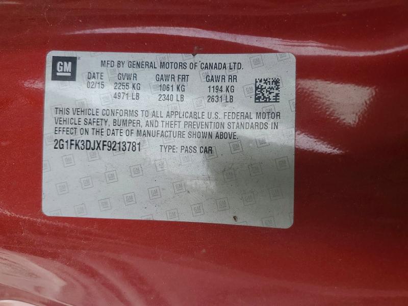 Продажа на аукционе авто 2015 Chevrolet Camaro, vin: 2G1FK3DJXF9213781, номер лота: 49332356