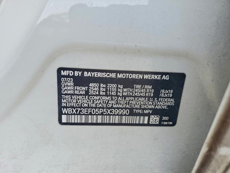 2023 Bmw X1 მანქანა იყიდება აუქციონზე, vin: WBX73EF05P5X39990, აუქციონის ნომერი: 51096326