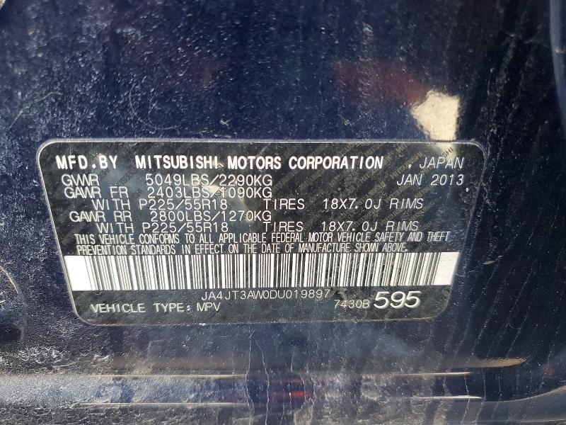 Продаж на аукціоні авто 2013 Mitsubishi Outlander, vin: JA4JT3AW0DU019897, номер лоту: 49312986