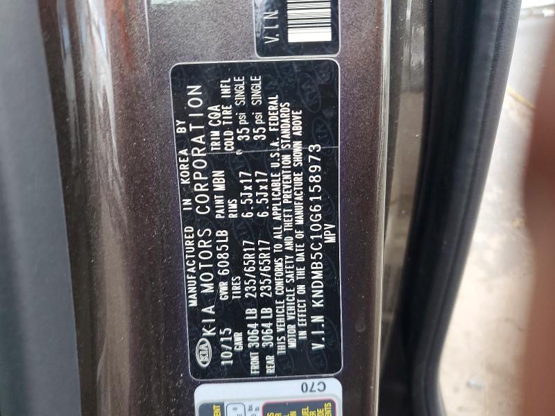 Aukcja sprzedaży 2016 Kia Sedona, vin: KNDMB5C10G6158973, numer aukcji: 50478436