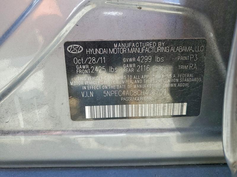 Продажа на аукционе авто 2012 Hyundai Sonata, vin: 5NPEC4AC8CH406709, номер лота: 49214286