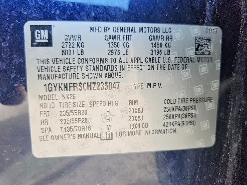 Продаж на аукціоні авто 2017 Cadillac Xt5, vin: 1GYKNFRS0HZ235047, номер лоту: 50603346