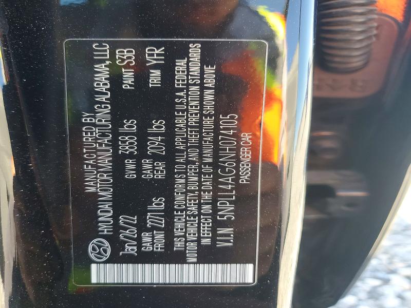 Продажа на аукционе авто 2022 Hyundai Elantra, vin: 5NPLL4AG6NH074105, номер лота: 50684066