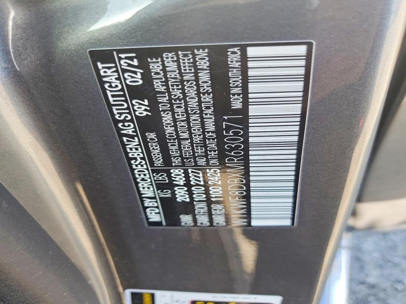Продаж на аукціоні авто 2021 Mercedes-benz C, vin: W1KWF8DBXMR630571, номер лоту: 48788566
