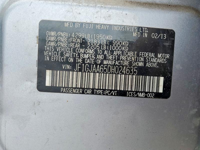 Продажа на аукционе авто 2013 Subaru Impreza, vin: JF1GJAA65DH024635, номер лота: 49163816