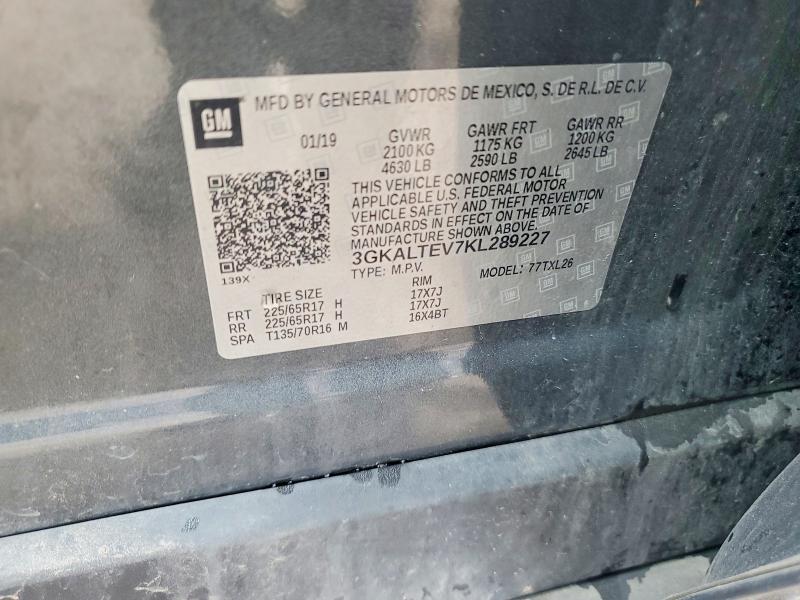 2019 Gmc Terrain მანქანა იყიდება აუქციონზე, vin: 3GKALTEV7KL289227, აუქციონის ნომერი: 49479146