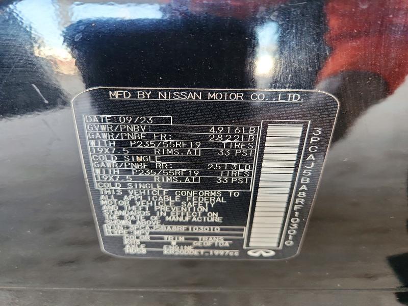 48599136 :رقم المزاد ، 3PCAJ5BA8RF103010 vin ، 2024 Infiniti Qx50 مزاد بيع