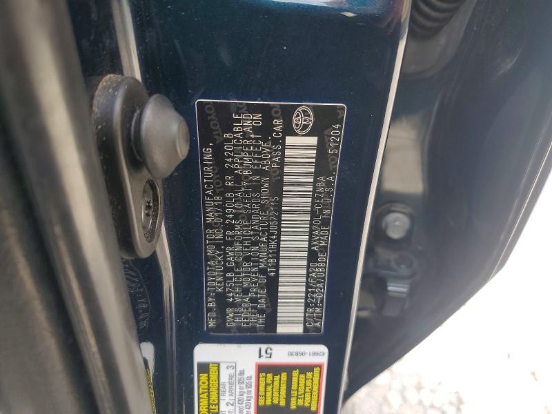 Продажа на аукционе авто 2018 Toyota Camry, vin: 4T1B11HK4JU572115, номер лота: 51662706