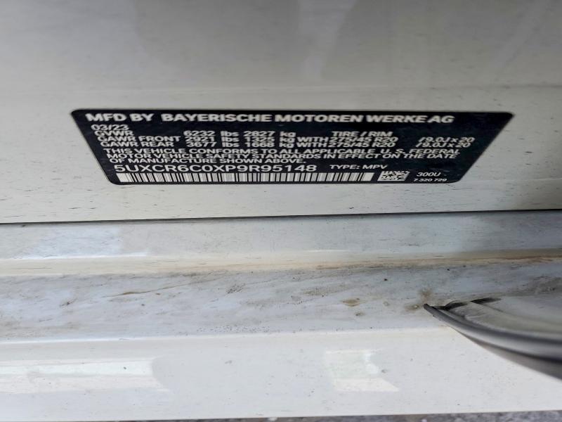 2023 Bmw X5 მანქანა იყიდება აუქციონზე, vin: 5UXCR6C0XP9R95148, აუქციონის ნომერი: 48694826