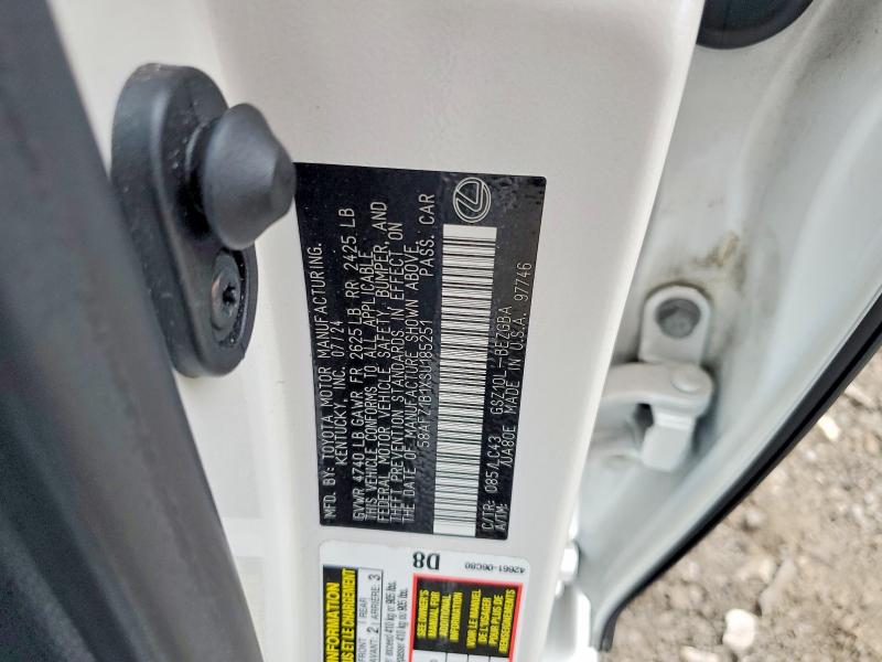 Aukcja sprzedaży 2025 Lexus Es 350, vin: 58AFZ1B1XSU185251, numer aukcji: 51694046