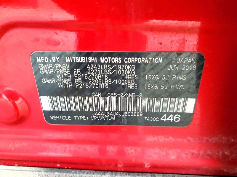 Продажа на аукционе авто 2018 Mitsubishi Rvr, vin: JA4AJ3AU4JU603669, номер лота: 49992826