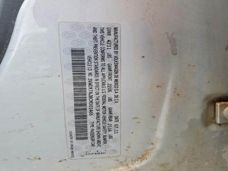 51261786 :رقم المزاد ، 3VWDX7AJ8CM301465 vin ، 2012 Volkswagen Jetta مزاد بيع