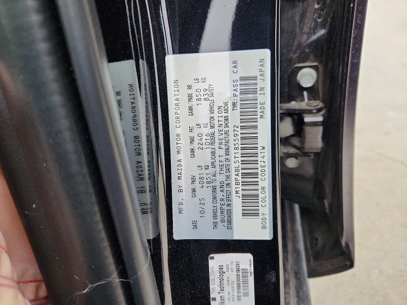 Aukcja sprzedaży 2026 Mazda 3, vin: JM1BPABL5T1855972, numer aukcji: 50905896