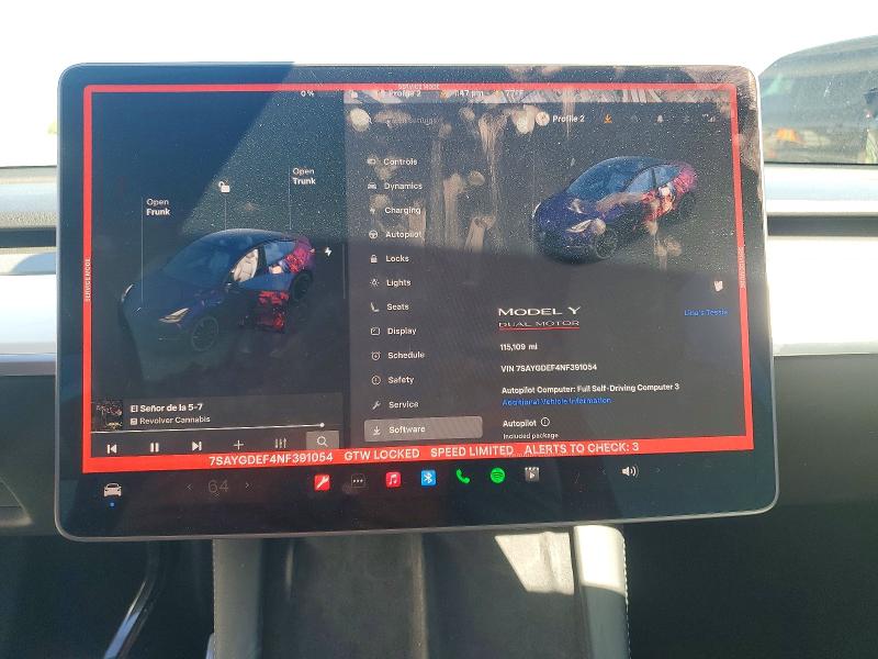 Продажа на аукционе авто 2022 Tesla Model Y, vin: 7SAYGDEF4NF391054, номер лота: 48568046