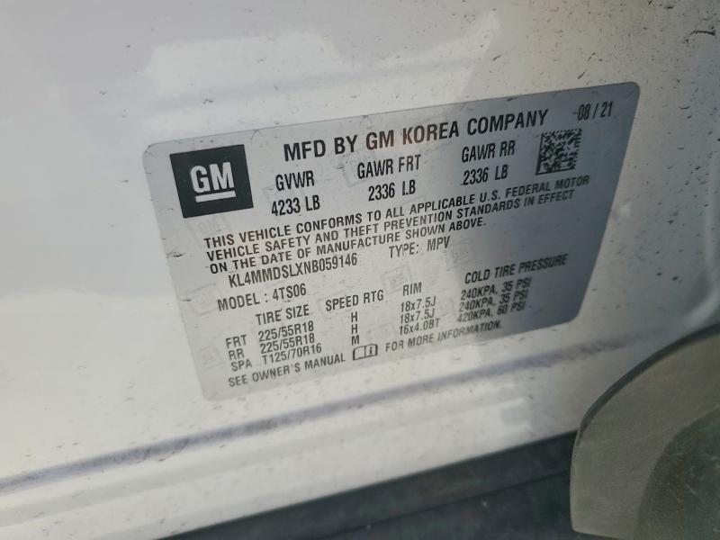 2022 Buick Encore Gx მანქანა იყიდება აუქციონზე, vin: KL4MMDSLXNB059146, აუქციონის ნომერი: 51877316
