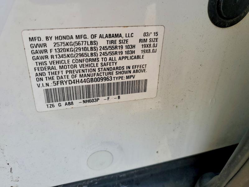 Aukcja sprzedaży 2016 Acura Mdx, vin: 5FRYD4H44GB009963, numer aukcji: 50415246