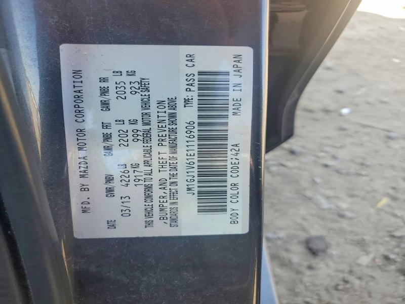 50928196 :رقم المزاد ، JM1GJ1V61E1116906 vin ، 2014 Mazda 6 مزاد بيع
