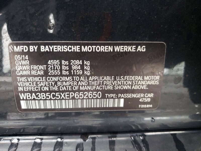 Продаж на аукціоні авто 2014 Bmw 328, vin: WBA3B5C5XEP652650, номер лоту: 51757366