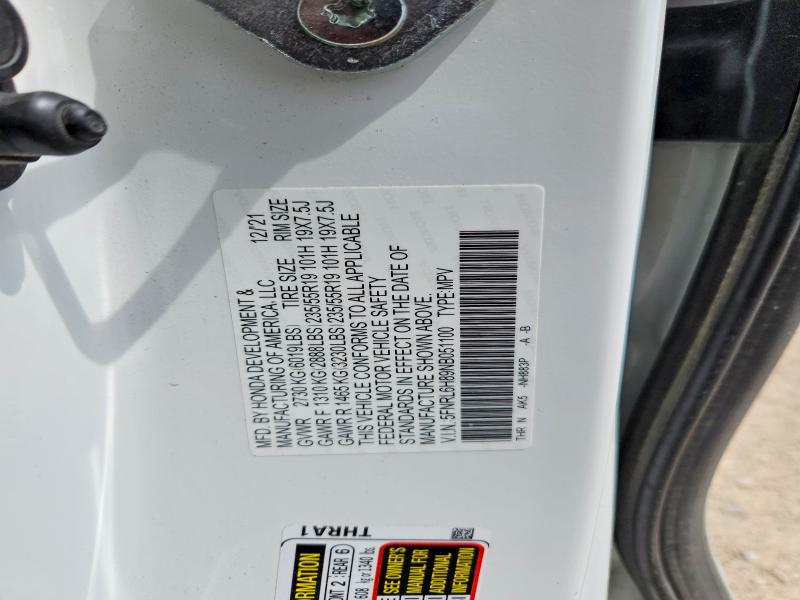 Aukcja sprzedaży 2022 Honda Odyssey, vin: 5FNRL6H89NB051100, numer aukcji: 50823426