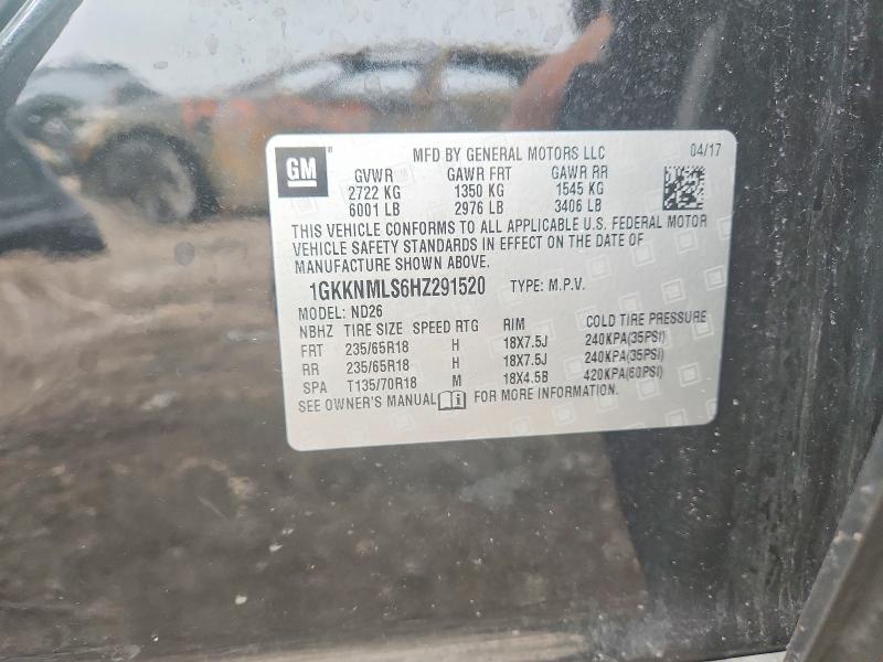 Продажа на аукционе авто 2017 Gmc Acadia, vin: 1GKKNMLS6HZ291520, номер лота: 48775176