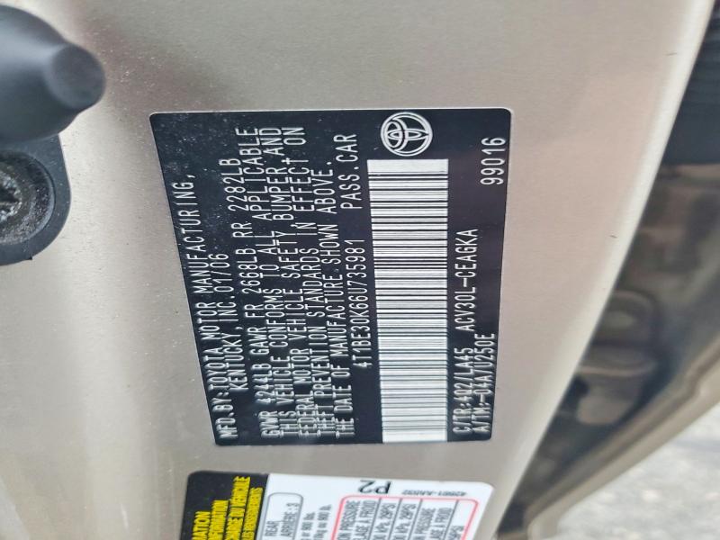 47825176 :رقم المزاد ، 4T1BE30K66U735981 vin ، 2006 Toyota Camry مزاد بيع
