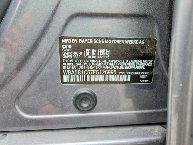 Продаж на аукціоні авто 2015 Bmw 535, vin: WBA5B1C57FG126995, номер лоту: 50904276