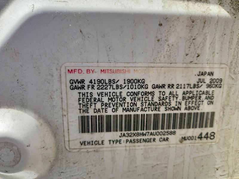 Продаж на аукціоні авто 2010 Mitsubishi Lancer, vin: JA32X8HW7AU002588, номер лоту: 48403816
