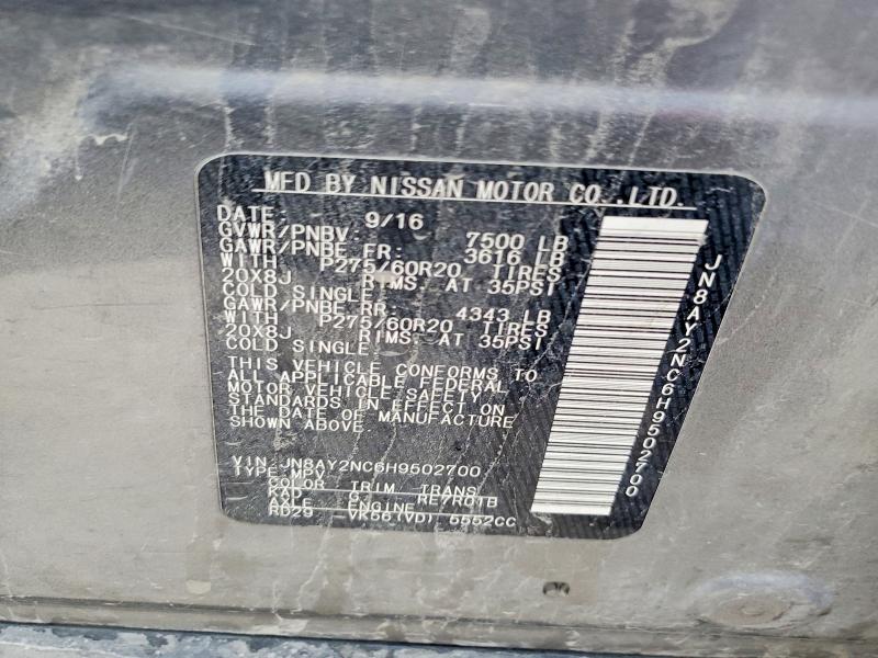 Продажа на аукционе авто 2017 Nissan Armada, vin: JN8AY2NC6H9502700, номер лота: 49388926