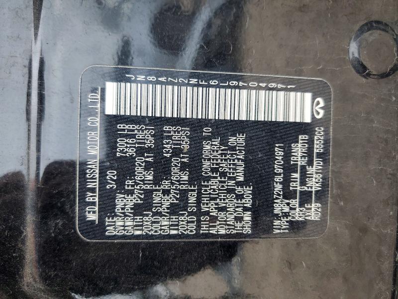 Aukcja sprzedaży 2020 Infiniti Qx80, vin: JN8AZ2NF6L9704971, numer aukcji: 48415086