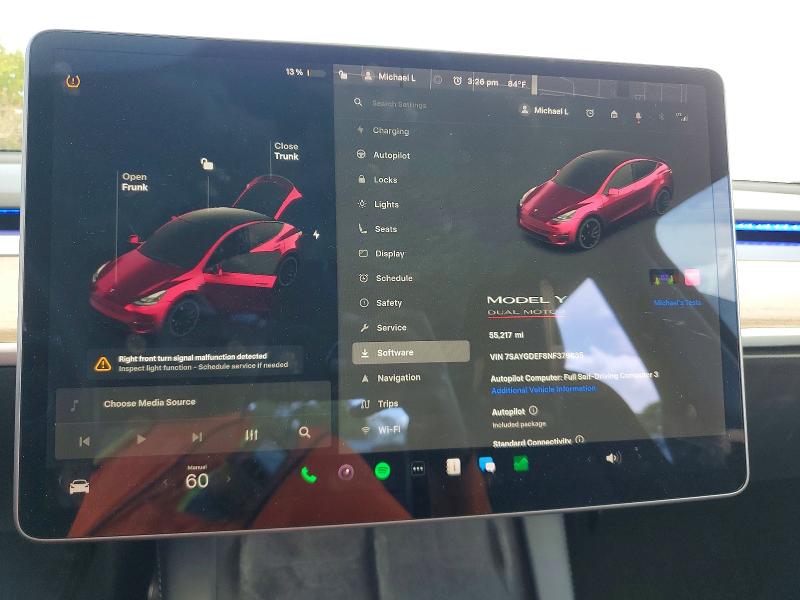 2022 Tesla Model Y მანქანა იყიდება აუქციონზე, vin: 7SAYGDEF8NF379635, აუქციონის ნომერი: 49817806