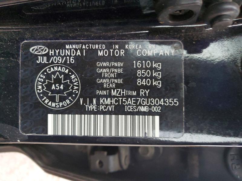 Aukcja sprzedaży 2016 Hyundai Accent, vin: KMHCT5AE7GU304355, numer aukcji: 49457676