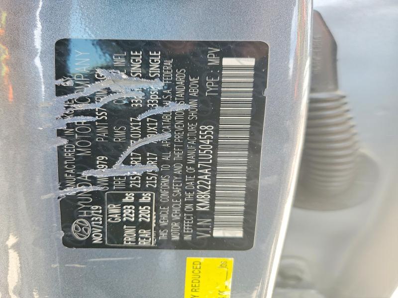 2020 Hyundai Kona მანქანა იყიდება აუქციონზე, vin: KM8K22AA7LU504558, აუქციონის ნომერი: 51283386