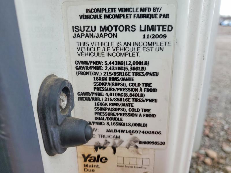 Продаж на аукціоні авто 2009 Isuzu Npr, vin: JALB4W16697400506, номер лоту: 47281266