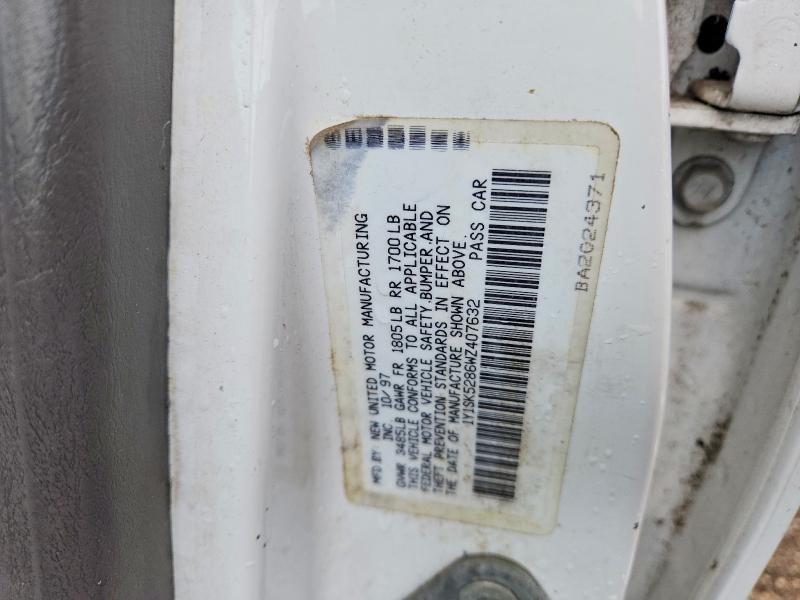 Aukcja sprzedaży 1998 Chevrolet Geo Prizm, vin: 1Y1SK5286WZ407632, numer aukcji: 48307726