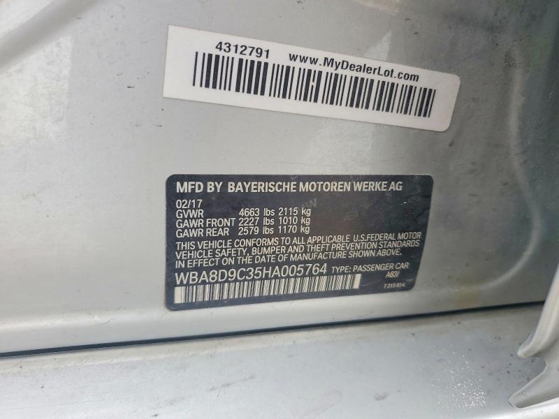 Aukcja sprzedaży 2017 Bmw 330, vin: WBA8D9C35HA005764, numer aukcji: 51211896