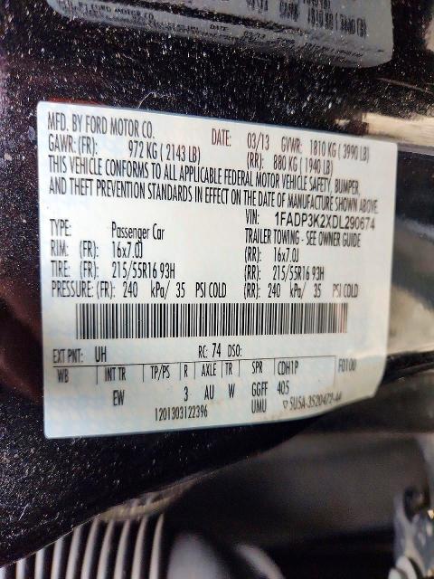 Продаж на аукціоні авто 2013 Ford Focus, vin: 1FADP3K2XDL290674, номер лоту: 50424616