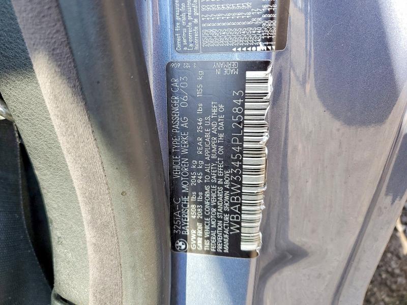 Продажа на аукционе авто 2004 Bmw 325, vin: WBABW33454PL25843, номер лота: 51228296