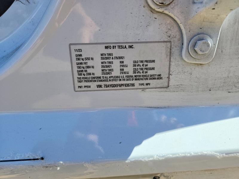 Aukcja sprzedaży 2023 Tesla Model Y, vin: 7SAYGDEF6PF936786, numer aukcji: 48613226