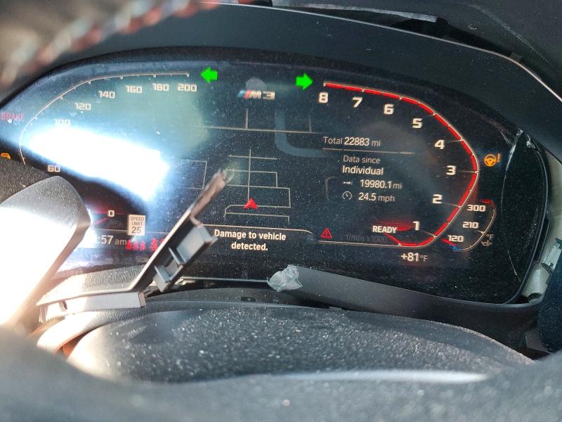 2022 Bmw M3 მანქანა იყიდება აუქციონზე, vin: WBS53AY08NFN04915, აუქციონის ნომერი: 49434206