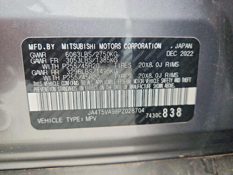 Продаж на аукціоні авто 2023 Mitsubishi Outlander, vin: JA4T5VA98PZ028704, номер лоту: 50142256