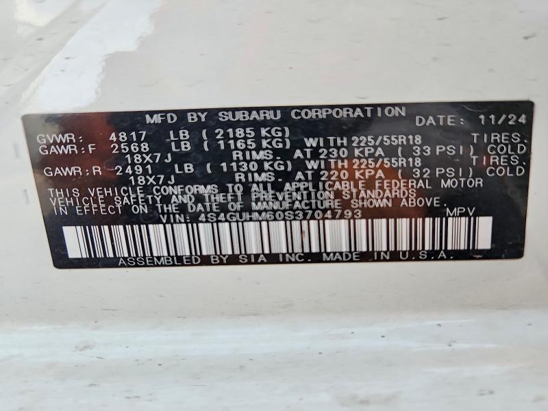 51159066 :رقم المزاد ، 4S4GUHM60S3704793 vin ، 2025 Subaru Crosstrek مزاد بيع
