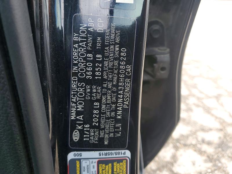 2017 Kia Rio მანქანა იყიდება აუქციონზე, vin: KNADN4A38H6086280, აუქციონის ნომერი: 49141346