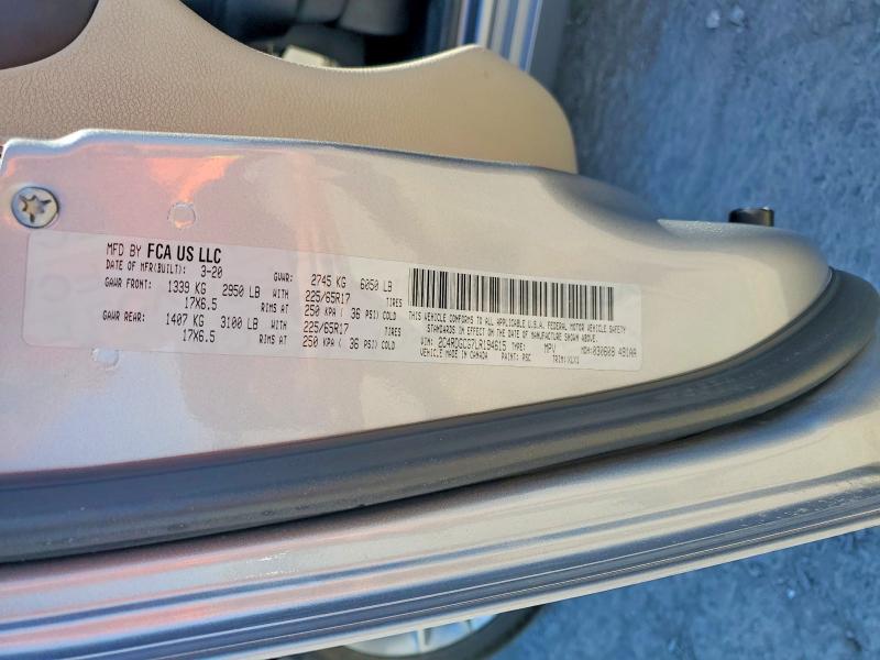 2020 Dodge Grand Caravan მანქანა იყიდება აუქციონზე, vin: 2C4RDGCG7LR194615, აუქციონის ნომერი: 50051836