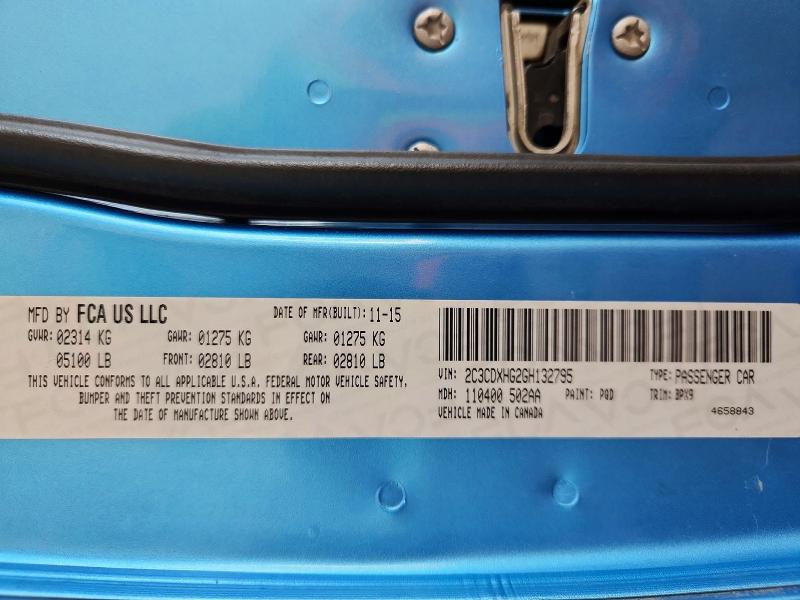 Продажа на аукционе авто 2016 Dodge Charger, vin: 2C3CDXHG2GH132795, номер лота: 50513646