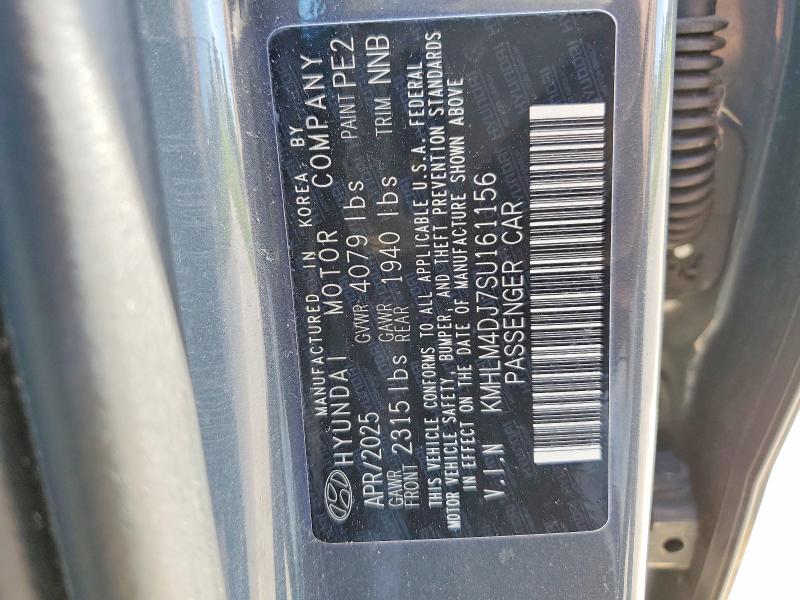 2025 Hyundai Elantra Hybrid მანქანა იყიდება აუქციონზე, vin: KMHLM4DJ7SU161156, აუქციონის ნომერი: 50401236