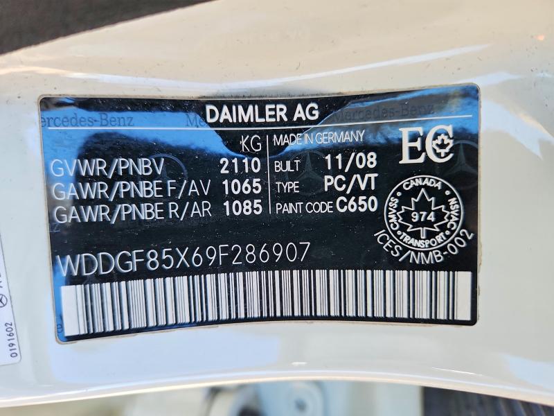 Aukcja sprzedaży 2009 Mercedes-benz C, vin: WDDGF85X69F286907, numer aukcji: 50578676