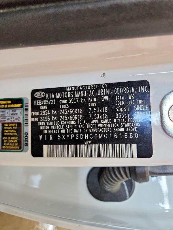 Aukcja sprzedaży 2021 Kia Telluride, vin: 5XYP3DHC6MG161660, numer aukcji: 49862136