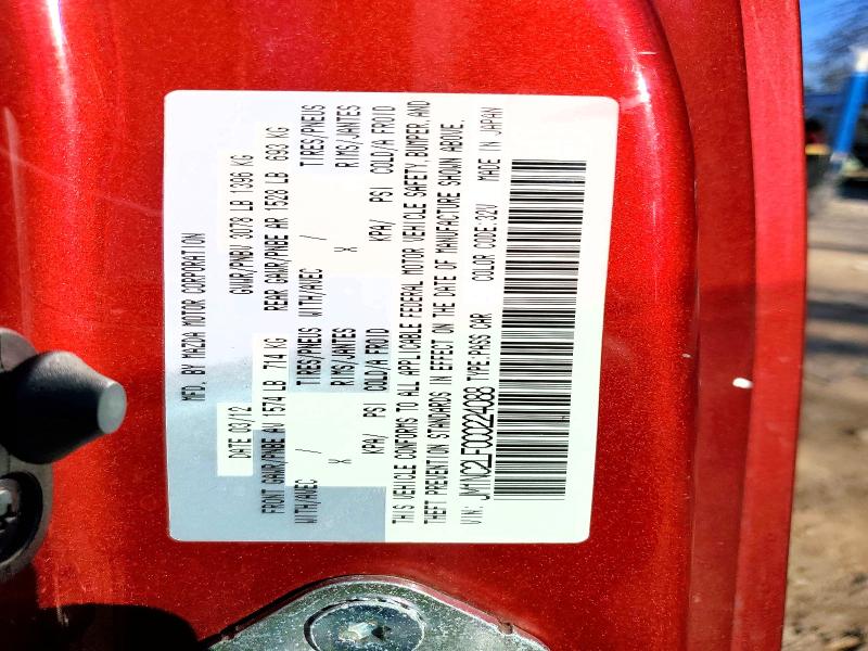 50642356 :رقم المزاد ، JM1NC2LF0C0224088 vin ، 2012 Mazda Mx-5 Miata مزاد بيع