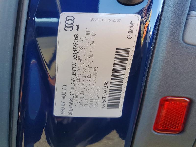 50195356 :رقم المزاد ، WAUB4CF57KA069781 vin ، 2019 Audi S5 مزاد بيع