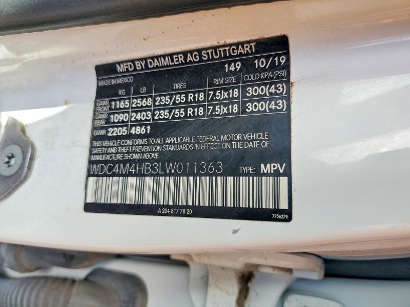 48704506 :رقم المزاد ، WDC4M4HB3LW011363 vin ، 2020 Mercedes-benz Glb مزاد بيع
